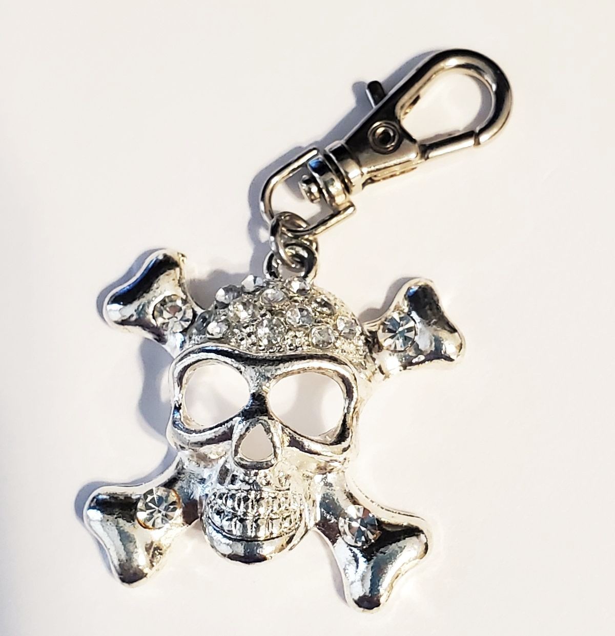 SKULL CHARM ZIPPER PULL BAG PURSE WALLET BACKPACK DAY OF THE DEAD FAT TUESDAY