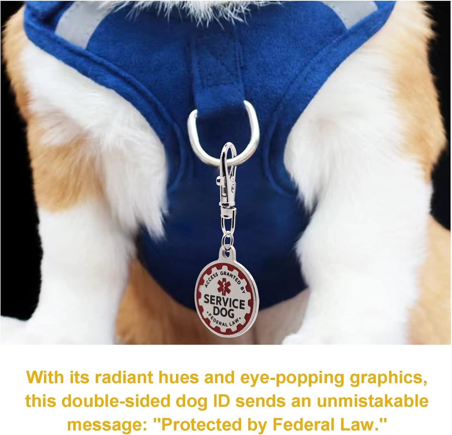 Puppy Service Dog Tag, Double-Sided Emotional Support Animal ESA Red Medical …