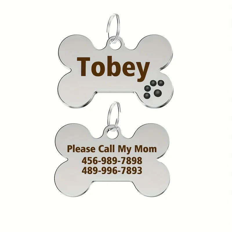 Custom Engraved Zinc Alloy Pet ID Tag Custom Pet Universal Tag Anti-Lost Design
