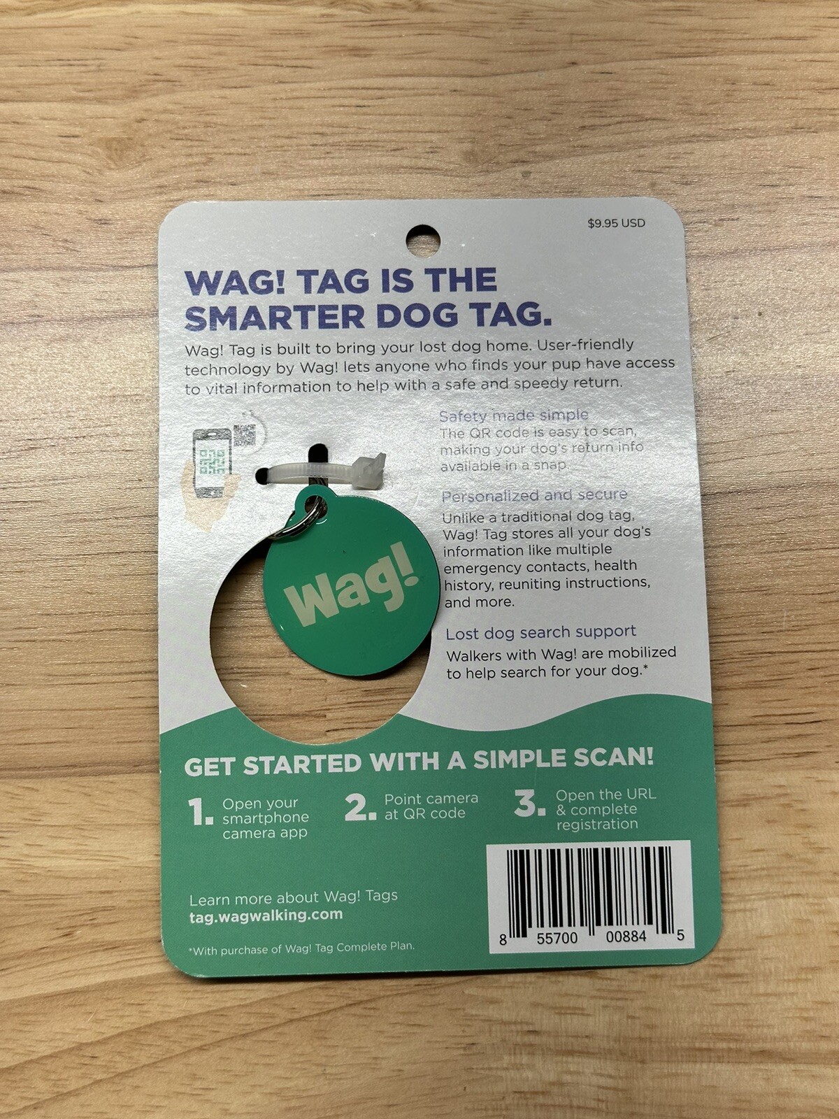 Wag! NFC & QR Code Smart Pet ID Personalized Dog Cat Tag, Online Pet Profile,