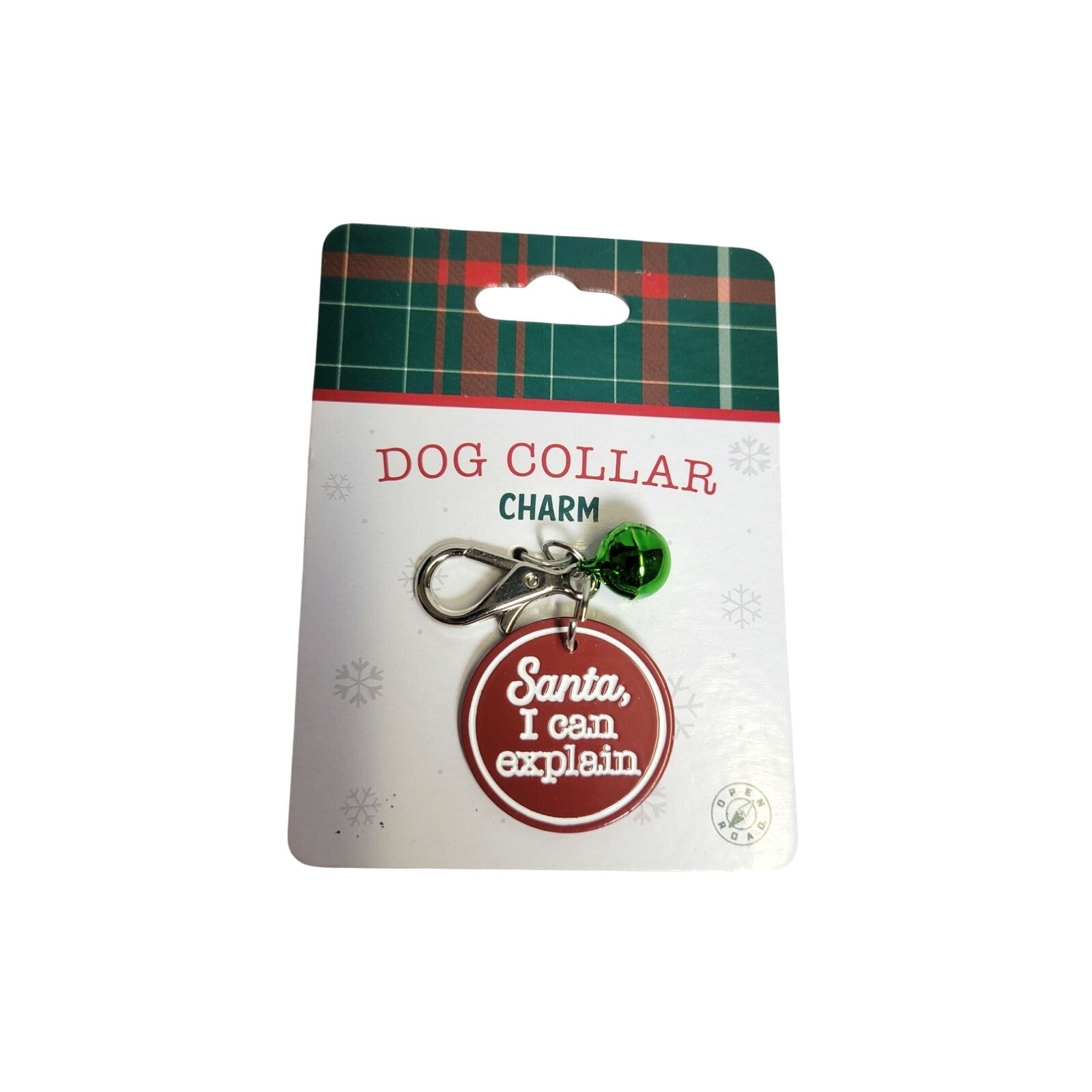 Dog Collar Charm Christmas “Santa, I can Explain” Holidays w/ bell Pet Cat Dog