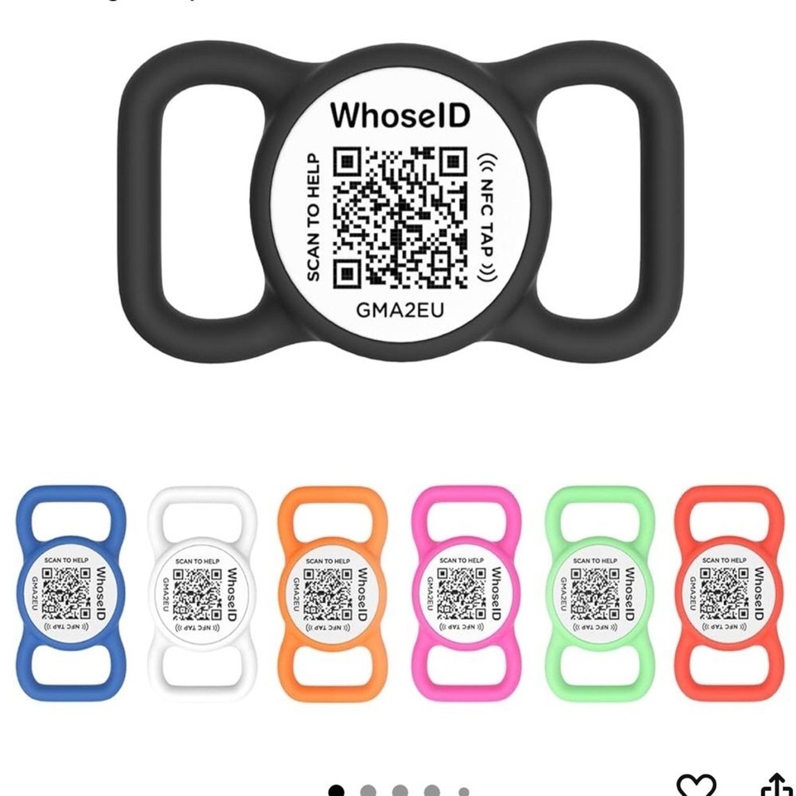 QR Code Dog Tag with NFC Personalized Pet ID Tag Large