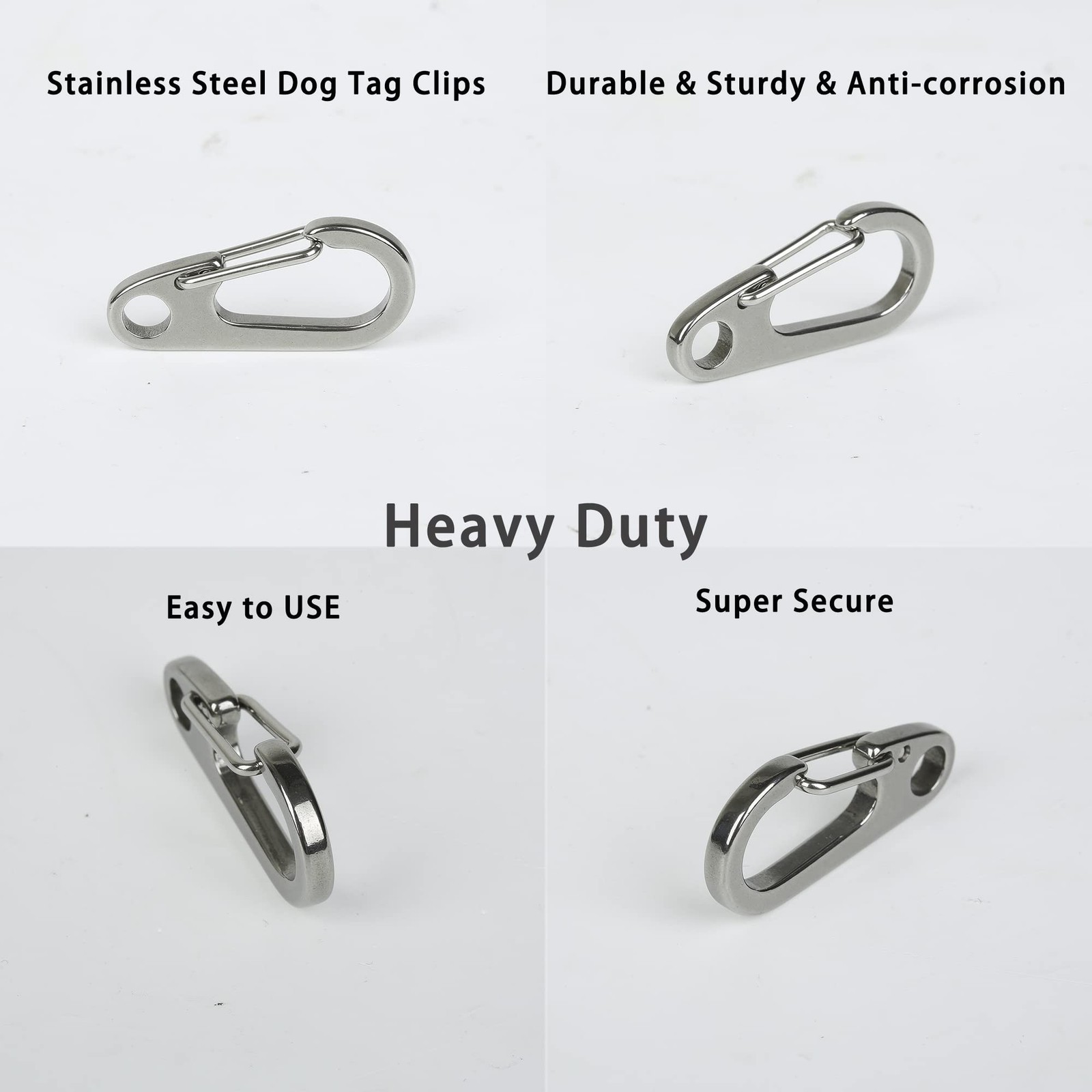 Pet ID Tags, Pet Tag Quick Clips, Dog Tags and Cat Tags Collar Rings, Tag Cli…