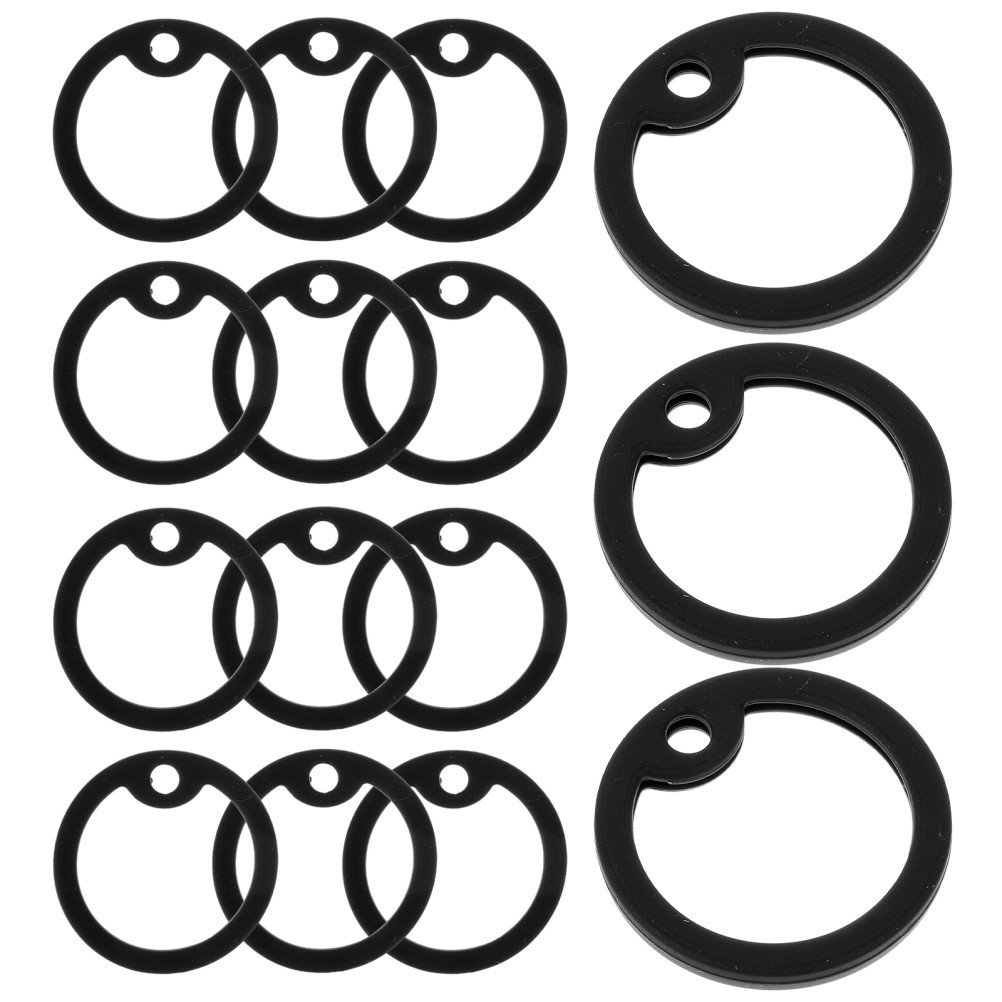 15Pcs Thick Silicone Dog Tag Silencers Black Circle Clamp for Noise Reduction