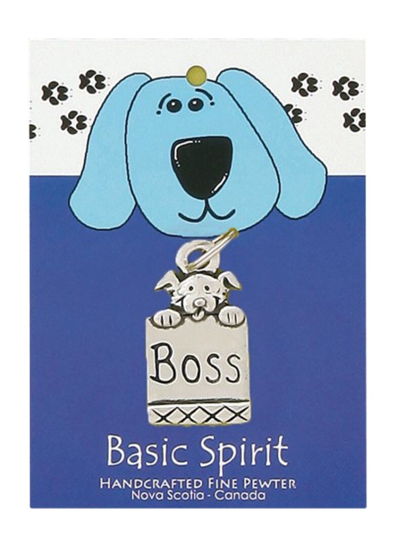 Funny Pewter Dog Tag- “BOSS” by Basic Spirit