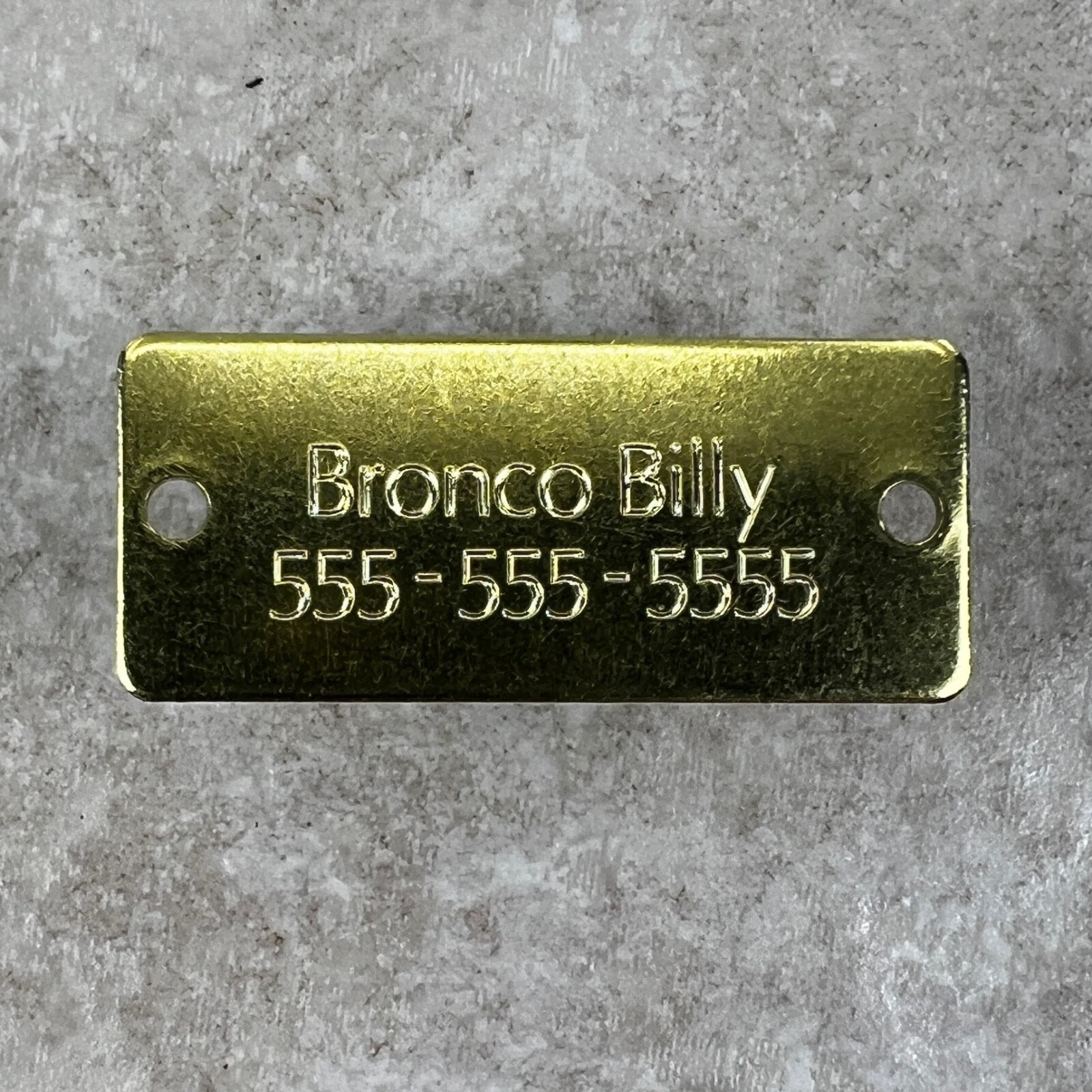 Custom Engraved Tags Personalized NAME PLATE Tags Name Plate RUSTIC BRASS SMALL