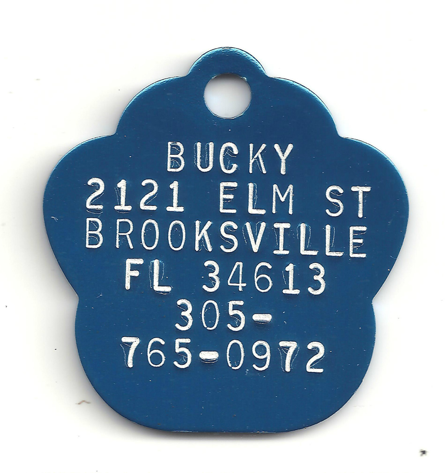 K-9 Dog Paw Animal Footprint Pet ID Name Tag Customized
