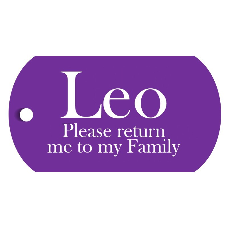 Custom Military ID Aluminum Pet Tag Engraved Placa Perro Gato 2 Sizes USA