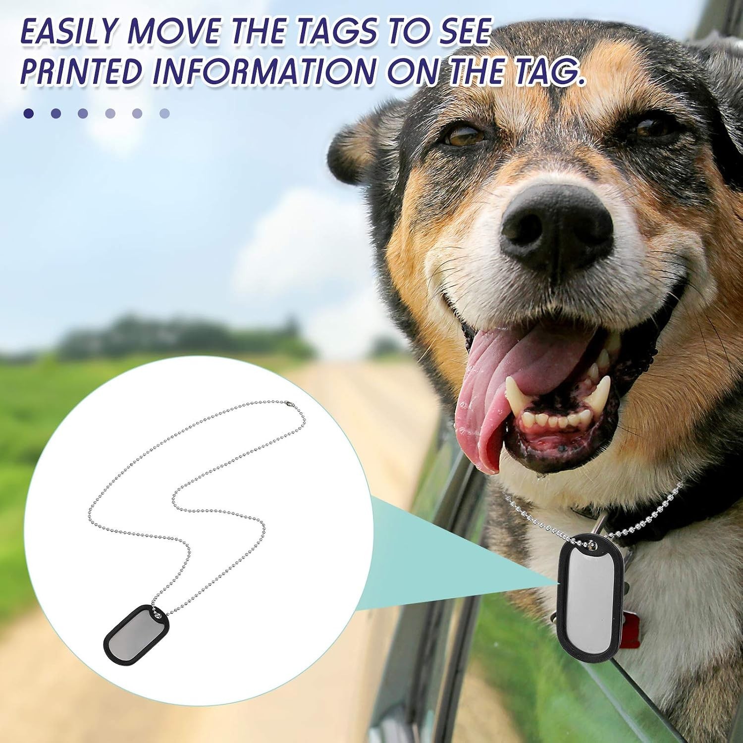 8 Pcs Dog Tag Silicone Silencer Military Engraved Dog Tag with 4 Stainless St…