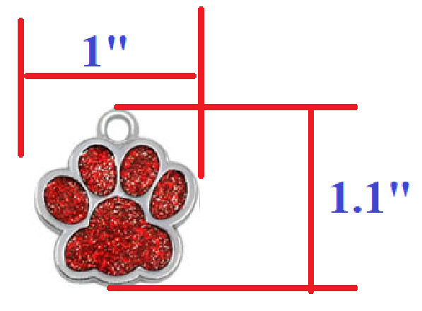 Paw Laser Custom Engraved Dog Cat Tag Personalized with Free Split Ring
