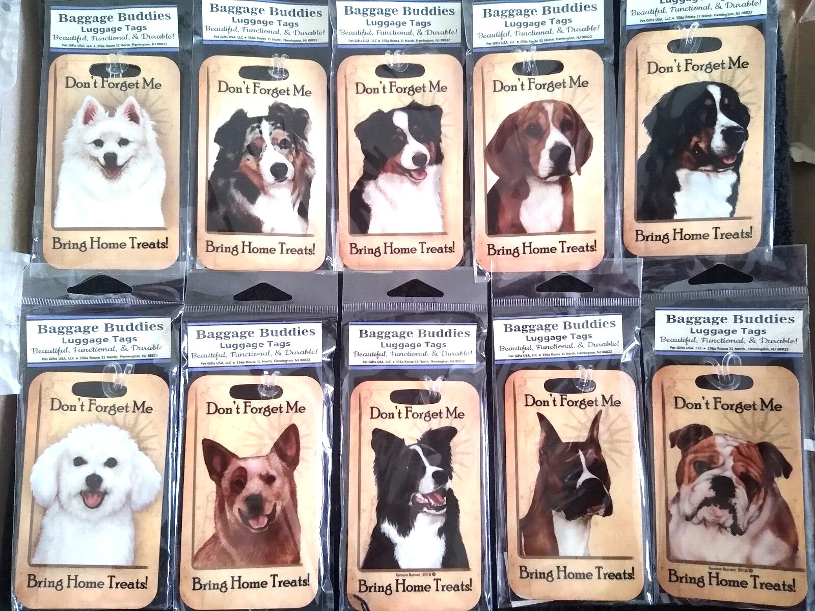 Dog Breed Luggage Tag Crate Id Tag Aluminum With Acrylic Hang Tag Cats too