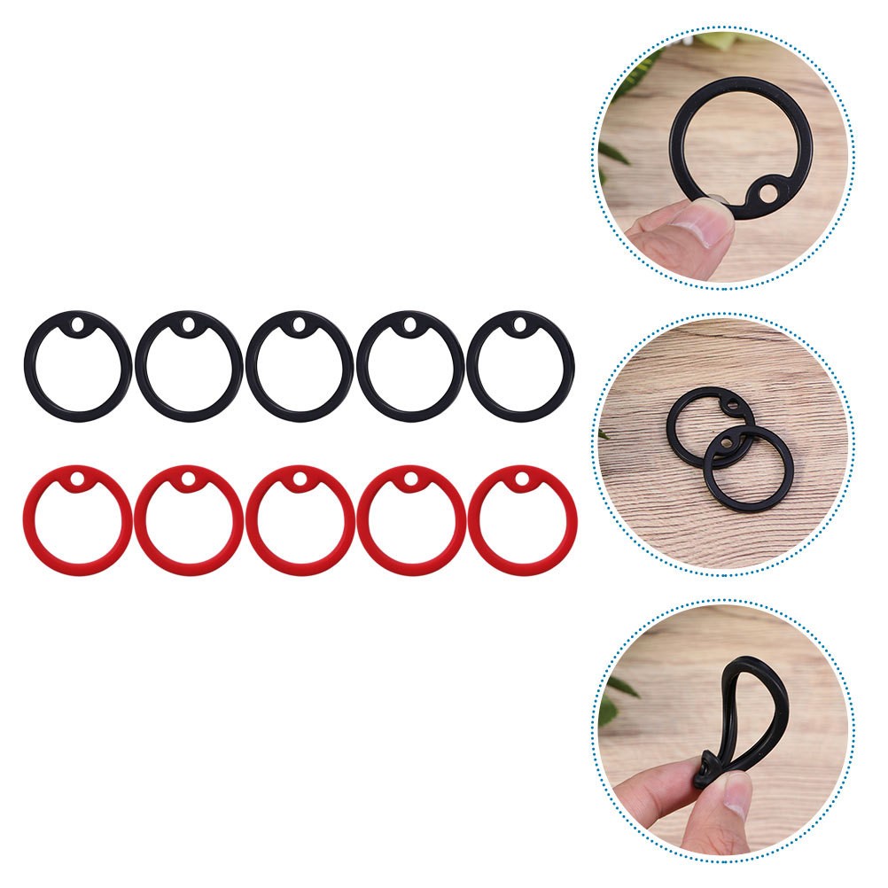 10 Pcs Dog Id Tag Hoop Silicone Accessories for Small