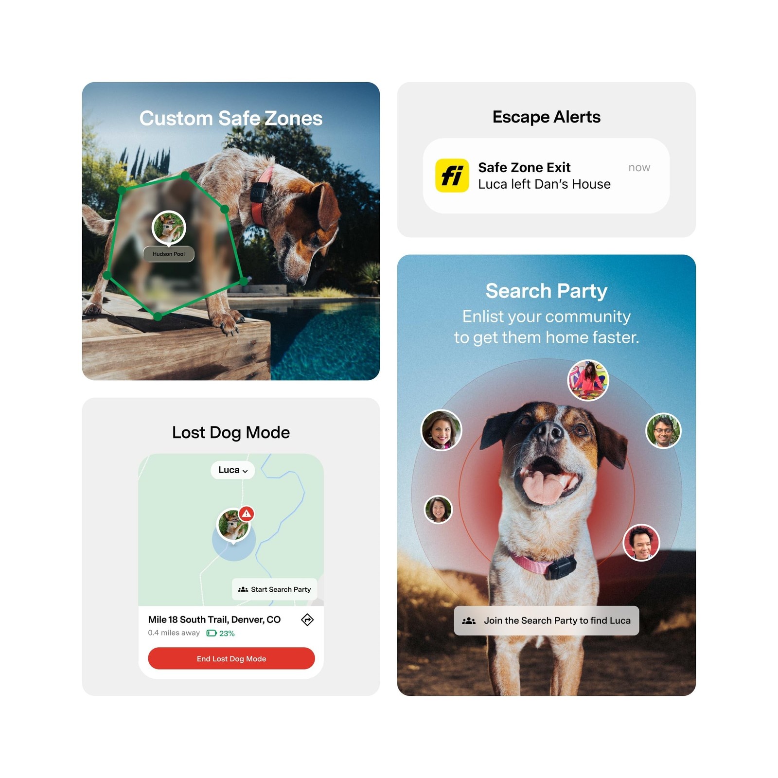 Fi Mini GPS Tracker for Dogs — 6-Month Membership Included — Smart P