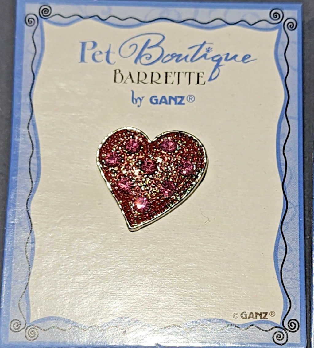 Pet Boutique Rhinestone 1″ Barrette by GANZ Love your Fur Baby 3 Pc Lot