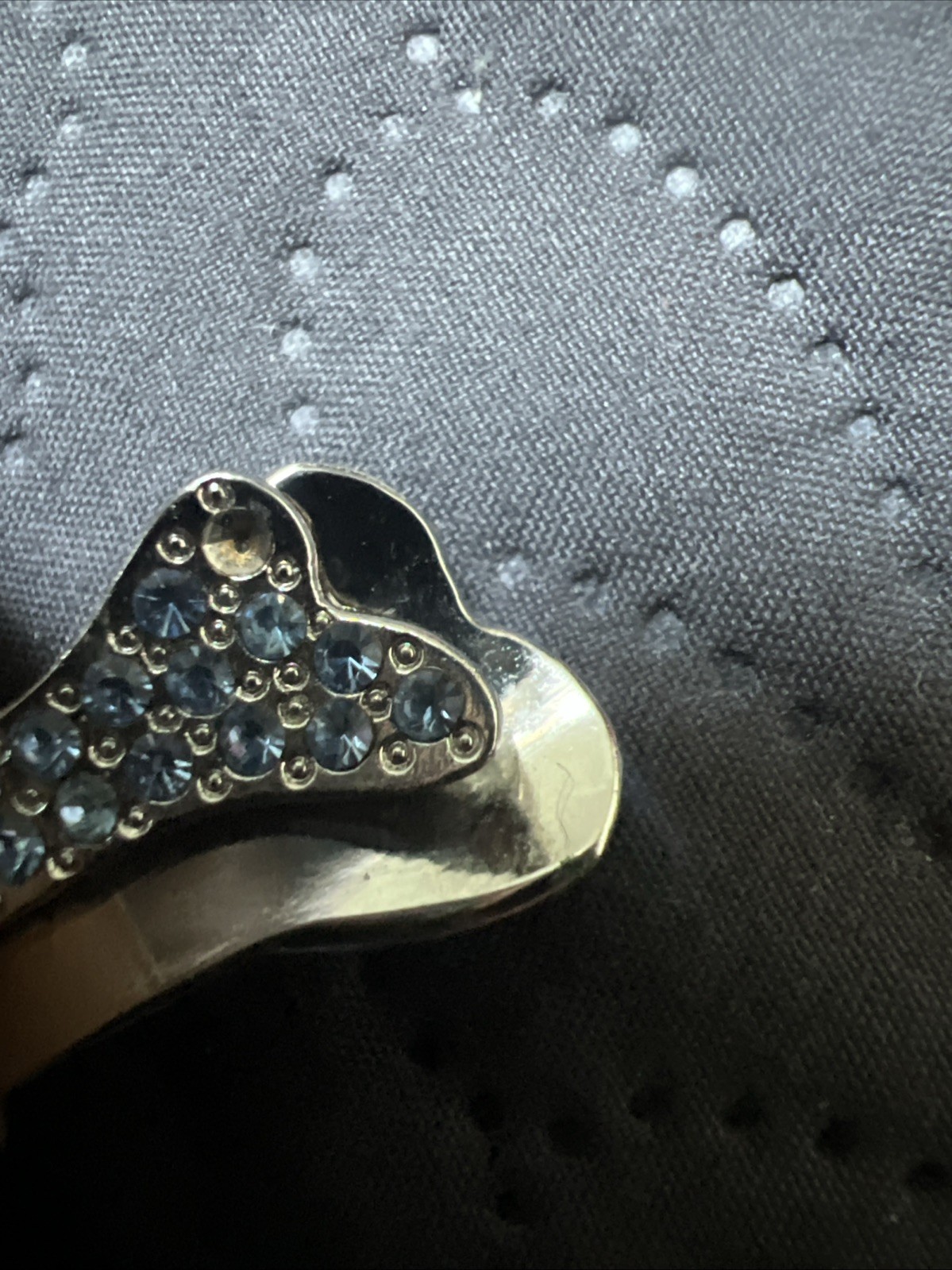 Blue Bone Crystal Dog or Cat Collar Charm, Zipper Pull, Purse Charm Pet Lovers