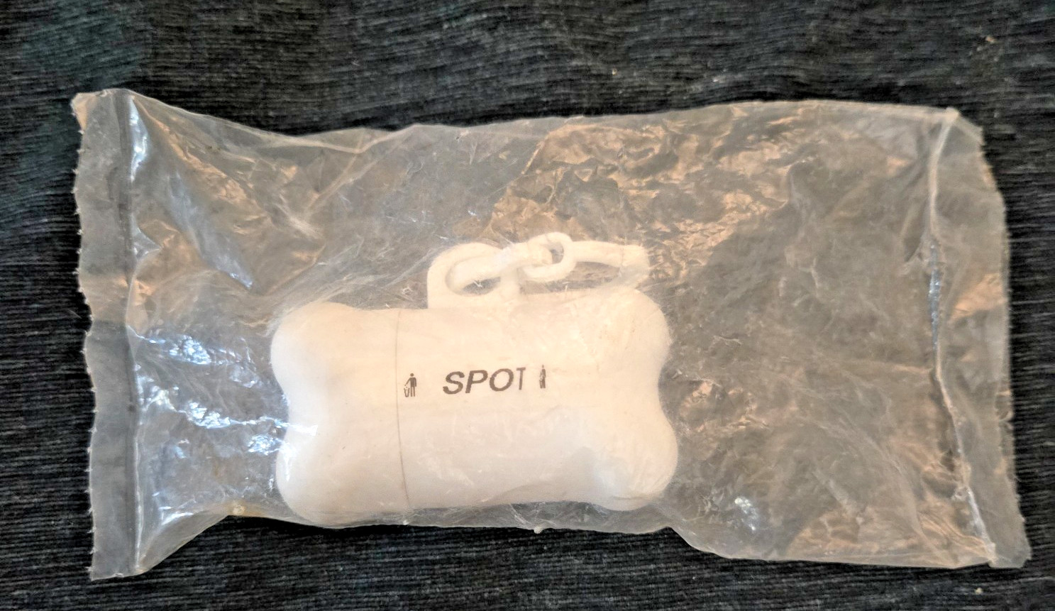 Dog Poo Bags 25 ct Attach to Dog Collar in White Bone Write in Name or use Label