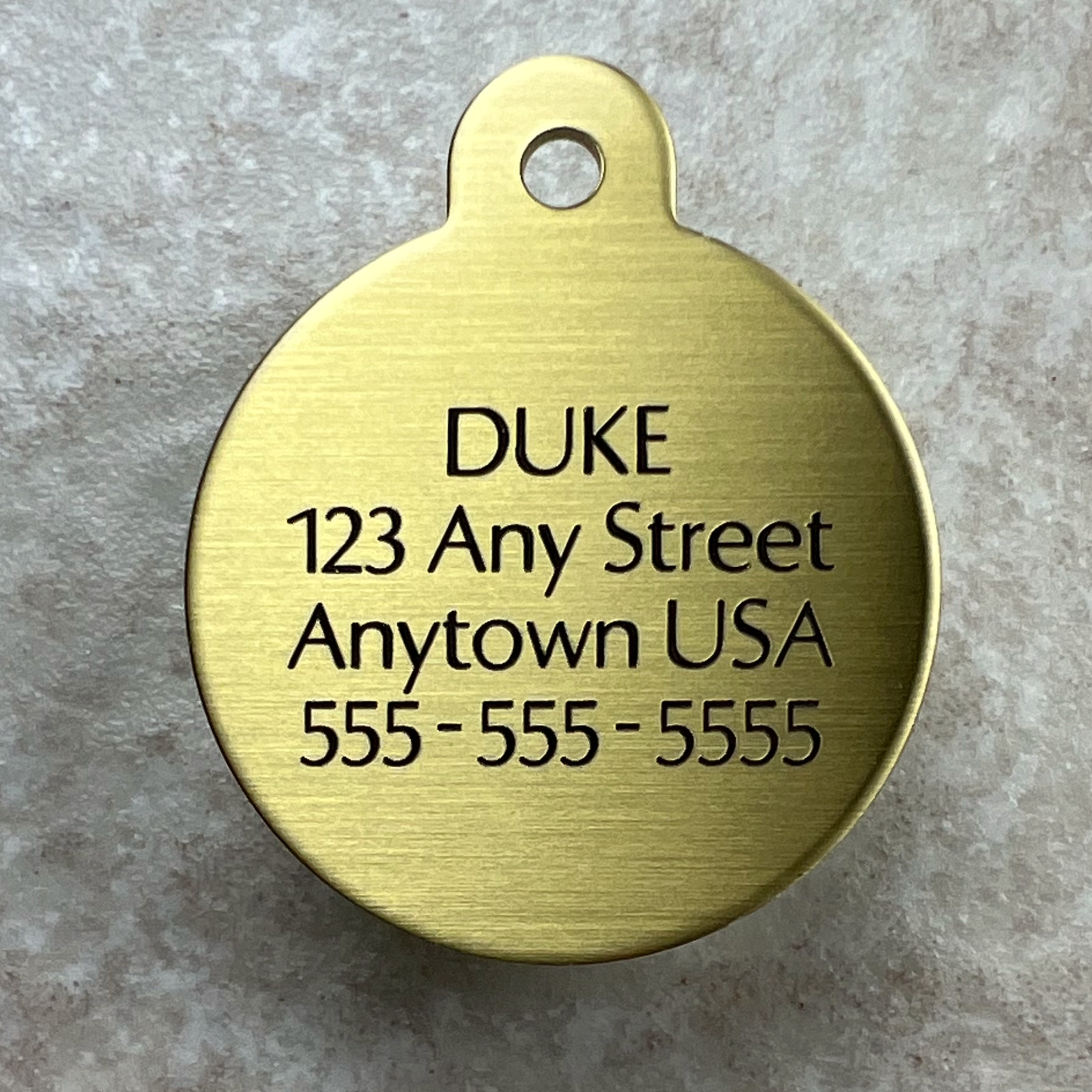 Custom Engraved Dog Tags Personalized Dog Collar Pet Tags Engraved BRUSHED BRASS