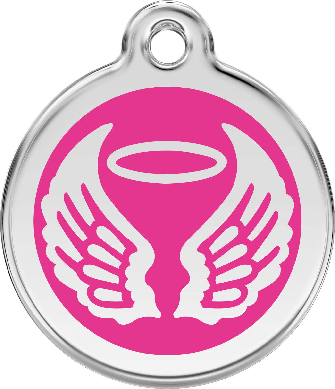 Steel Red Dingo Angel ID Dog Tag Black Purple Blue Green Yellow Orange Red Pink
