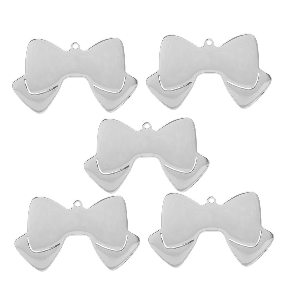 5 Pcs Bone Pet Id Tag Stainless Steel Dogs Tags Accessories Name