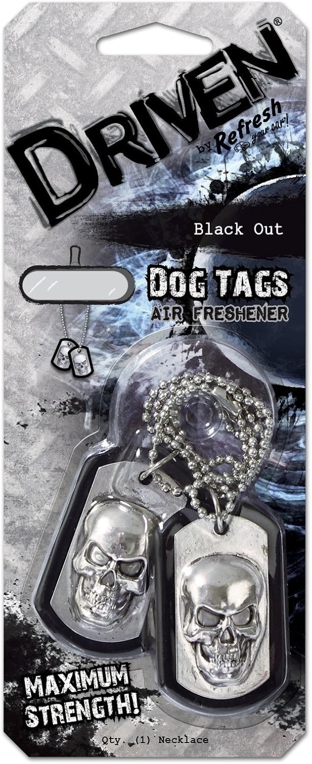 Metal Rectangular Dog Tag with Black Out Scent – Perfect for Adding Flair