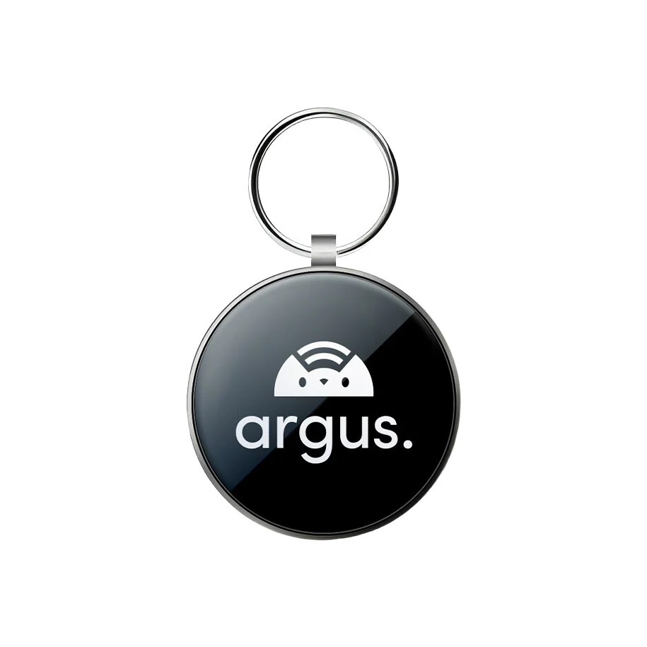 Argus Dog/Cat/Pet ID Tag with QR Code, NFC Chip & URL Black Metal Edge Tech Tag
