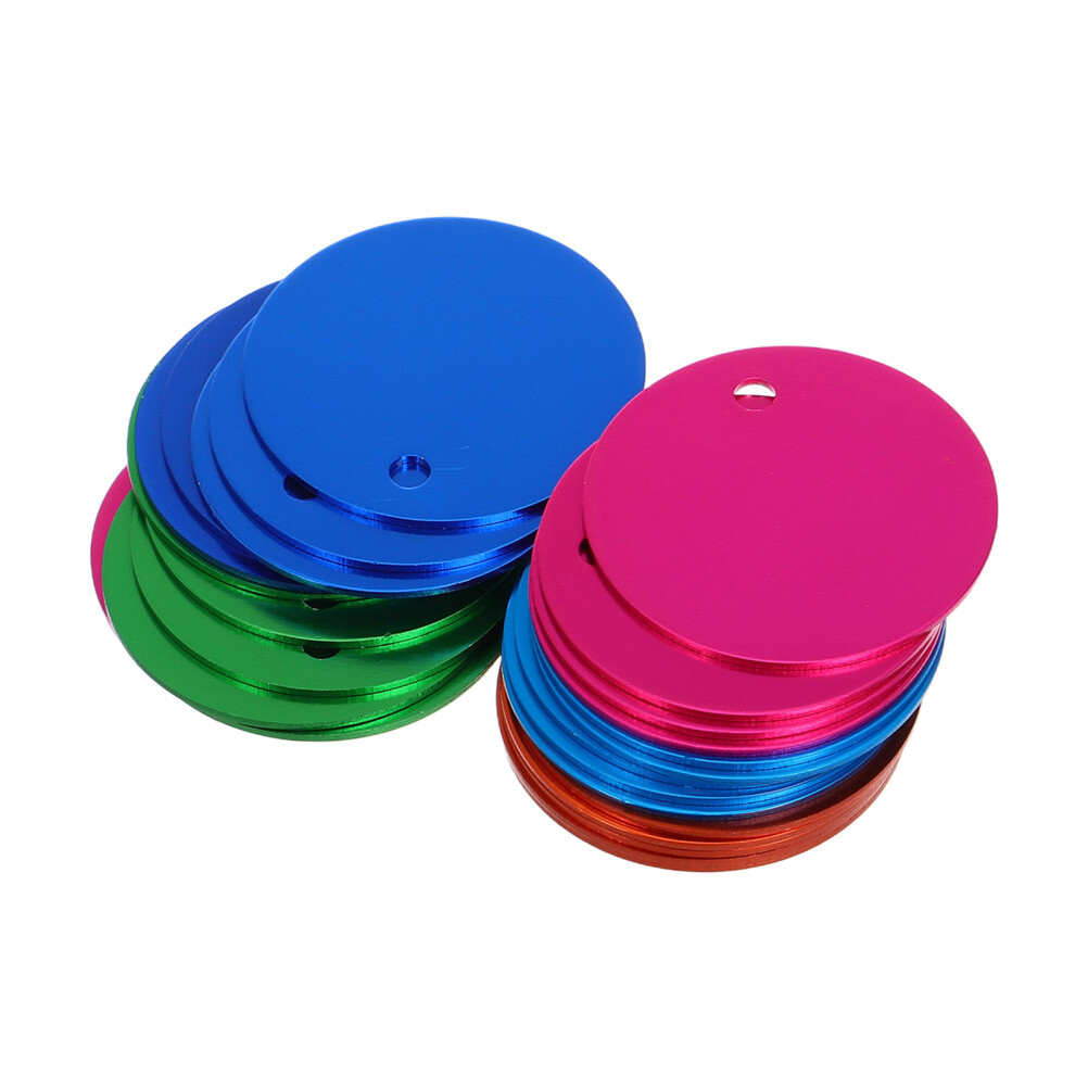 25PCS Blank Hanging Metal Tags for Stamping Blank Aluminum Blanks Keychains