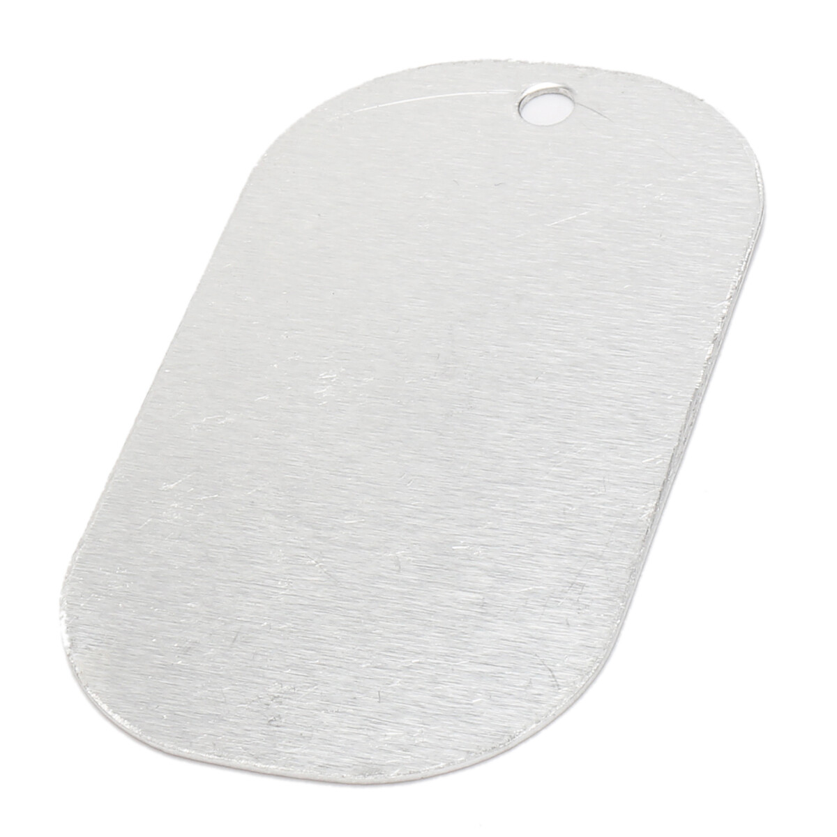 100Pcs Gloss Silver Aluminum 1-1/8″x2″ Dog Tag Blank Personalised ID Pet Name