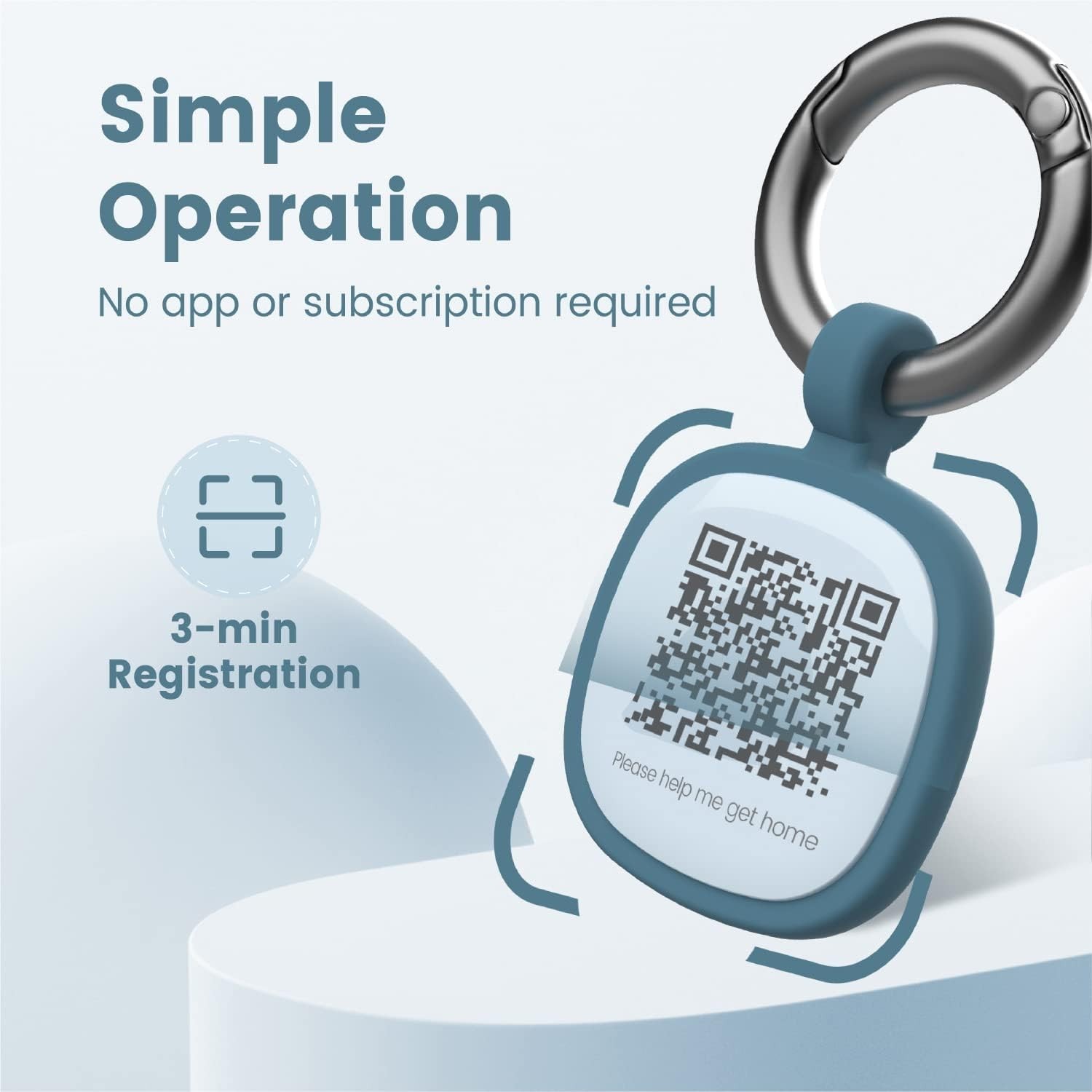 Customizable Silicone Dog and Cat ID Tag with Emergency Location Alert QR Code