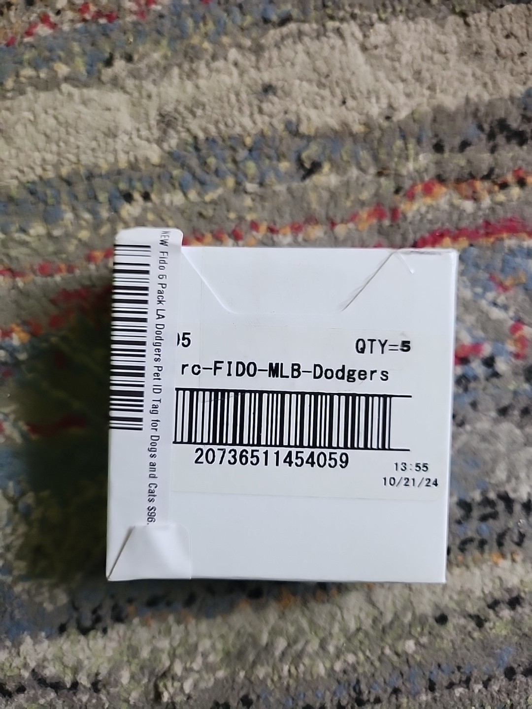 Fido Hillman Engravable Pet ID Tags, LA Dodgers – 5 Pack