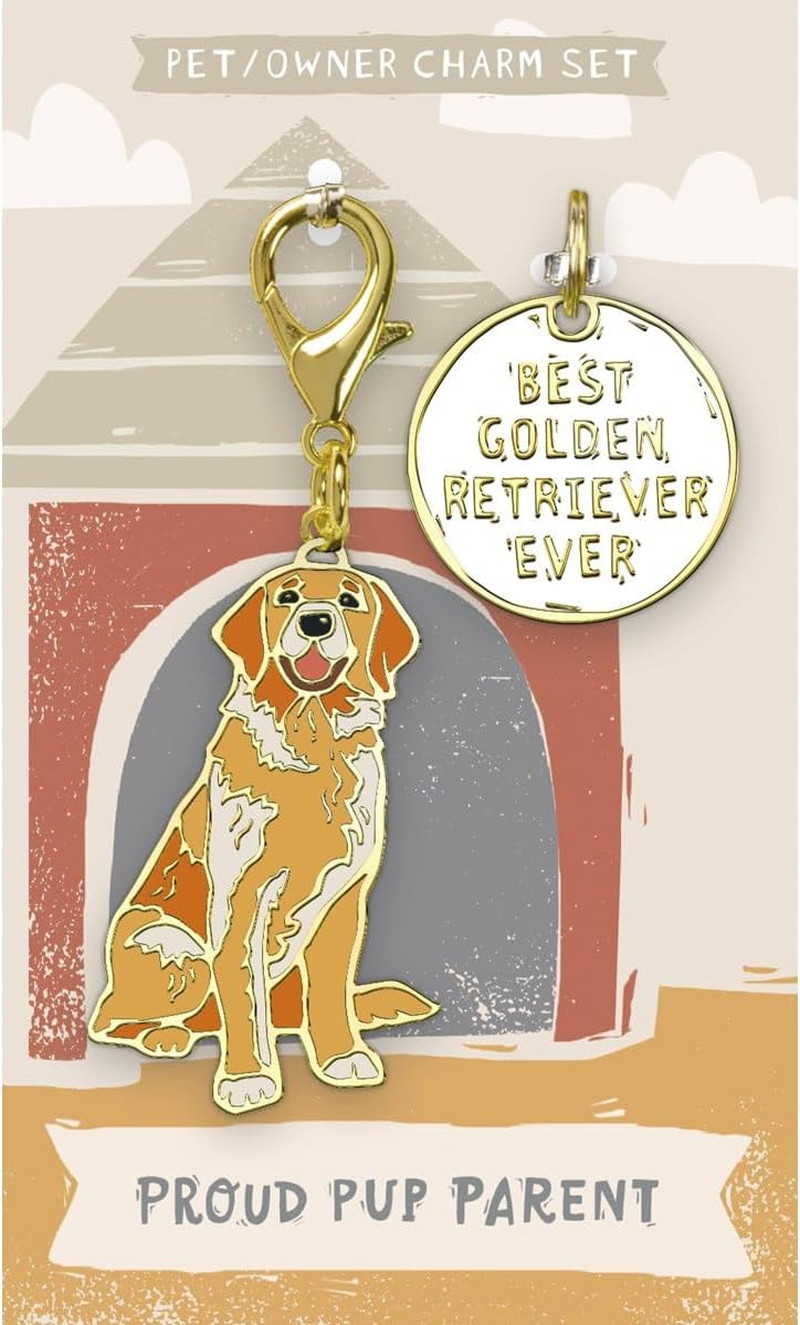 Dog Collar Charm Set – Golden Retriever