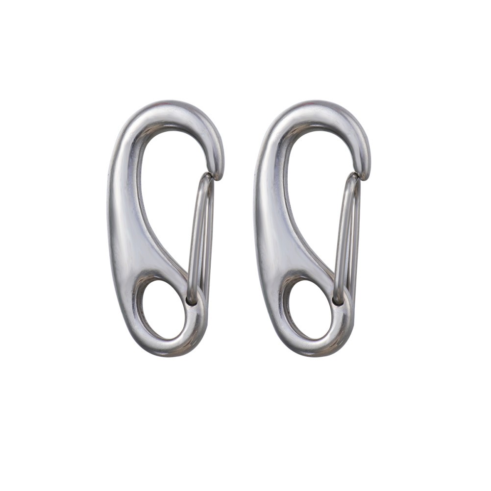 2Pcs Reusable Stainless Steel Dog Tag Clips Easy Pet Id Tag Holders Silver