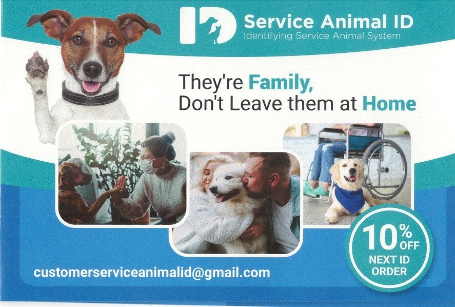 Animal id Emotional Support Therapy w/registration with U.S. Registry New