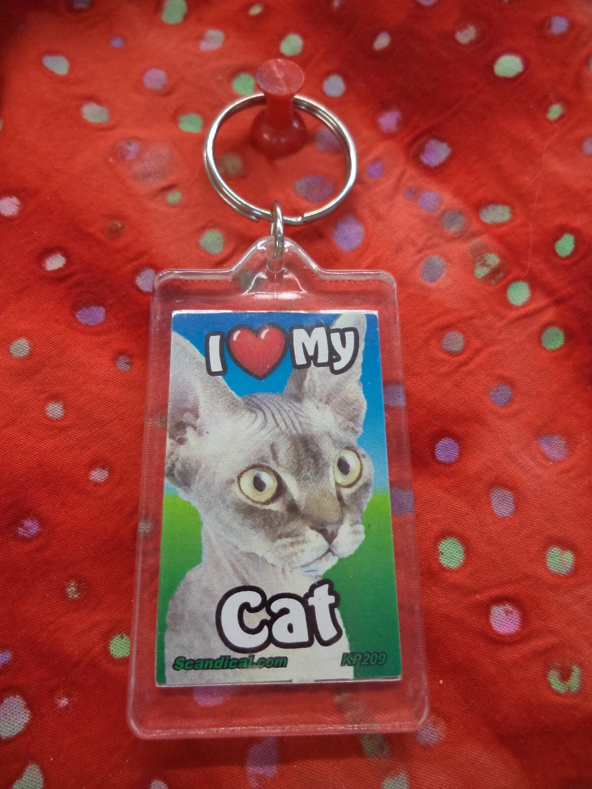 SCANDIAL PET KEY CHAINS – DOUBLE SIDED – I LOVE MY ___DOG/CAT___ YOU PICK! #1