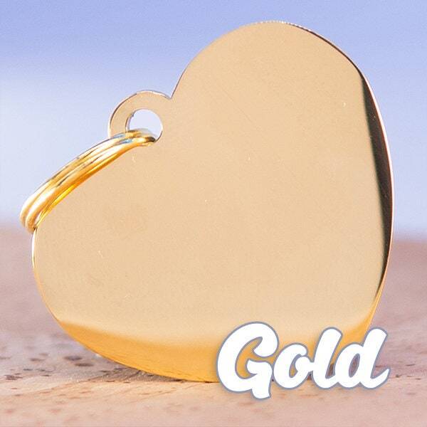 Personalized Heart-Shaped Dog Tag – Custom Engraved Floral Pet ID