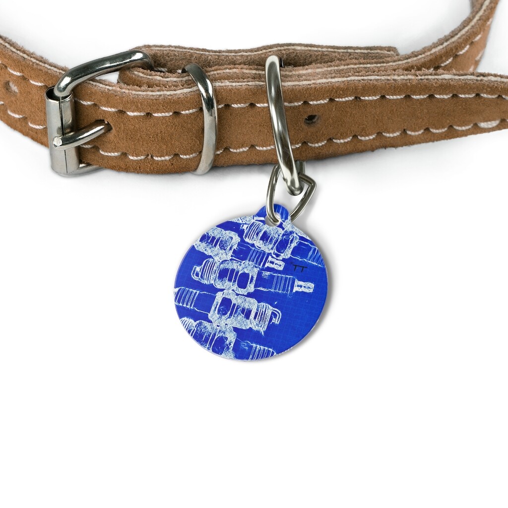 X Ray Spark Plugs/Pet Tag/Original/Pop Art/Pet Wearable Art