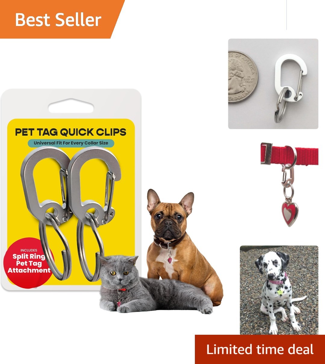2-Pack Klippy Dog and Cat Tag Clips – Ultimate Solution for Safe Identification