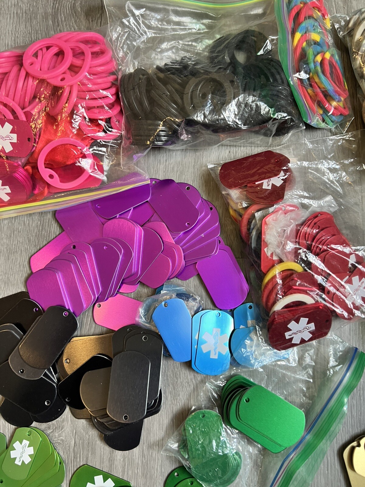 Wholesale Lot Blank Medical ID Tags Pet Tags Bands And More 800 Plus