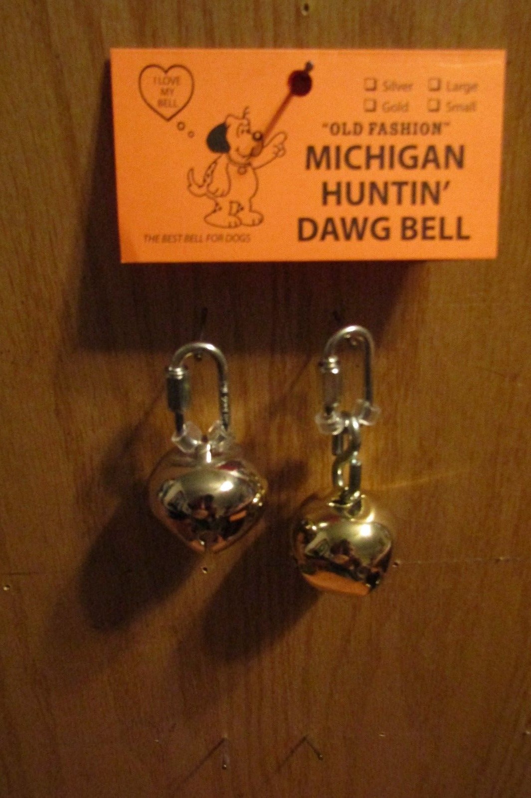 DOG BELL -“THE OLD FASHION MICHIGAN “HUNTIN ” DAWG BELL” YOUR CHOICE of SIZE