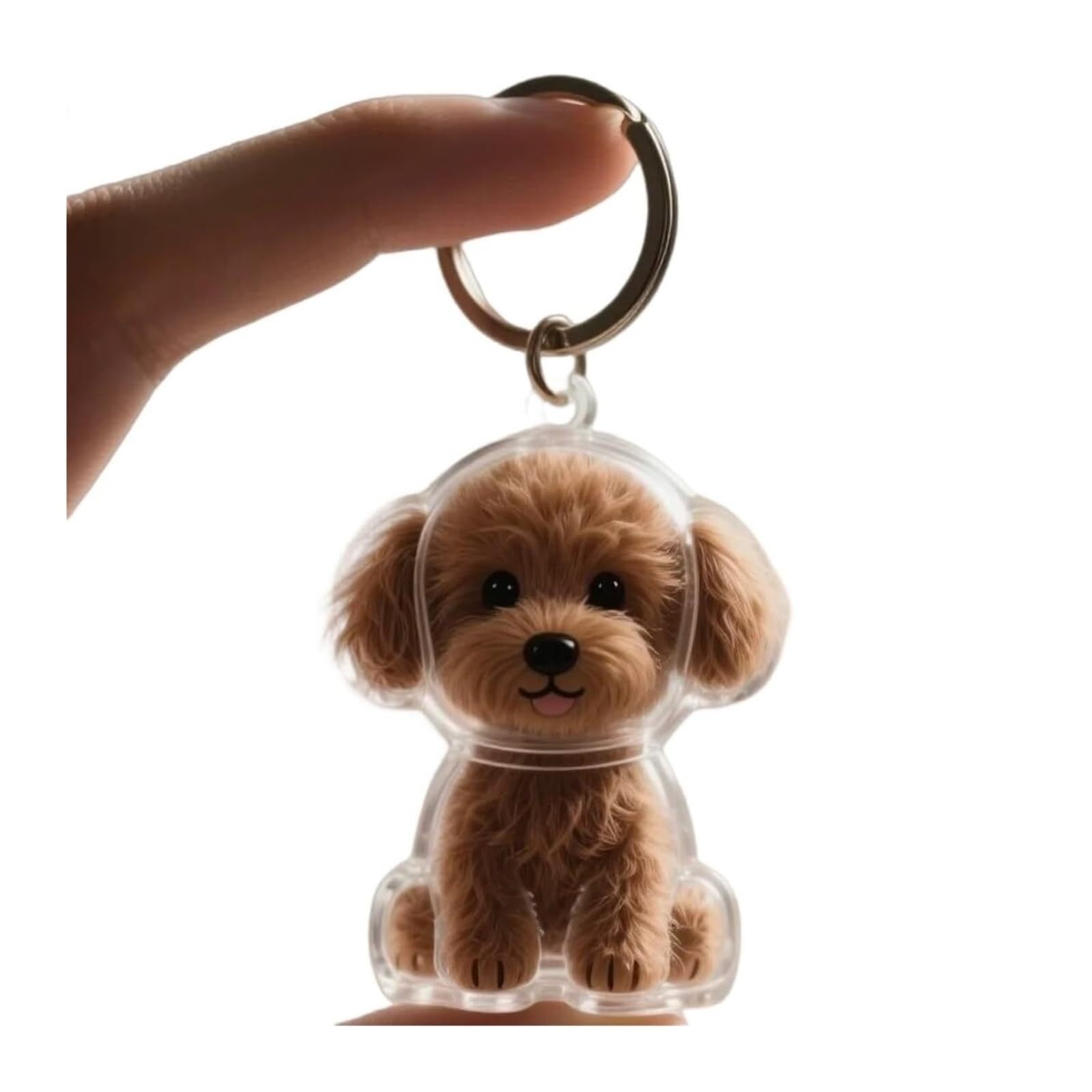 Dog Hair Collector Keychain Charm – Memorial Storage Box for Pet Hair