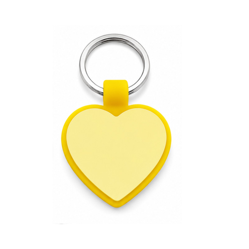 Personalized Heart Silicone Pet ID Tag Custom Engraved Dog Cat Name Tag