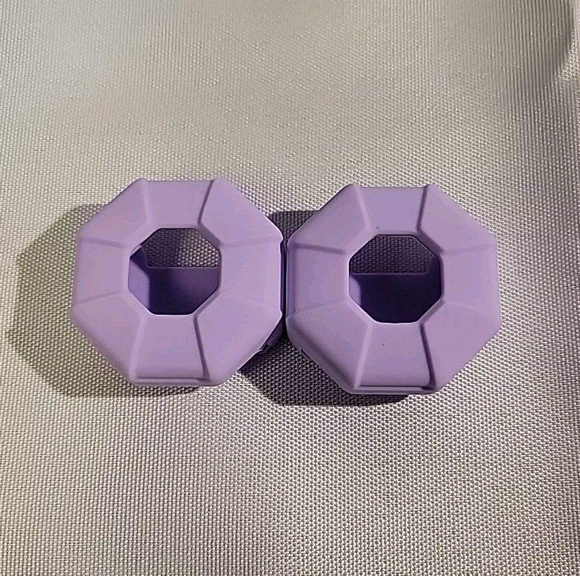 Kidding Pets Air Tag Holding Collar Mount Purple Set Of 2 Silcone