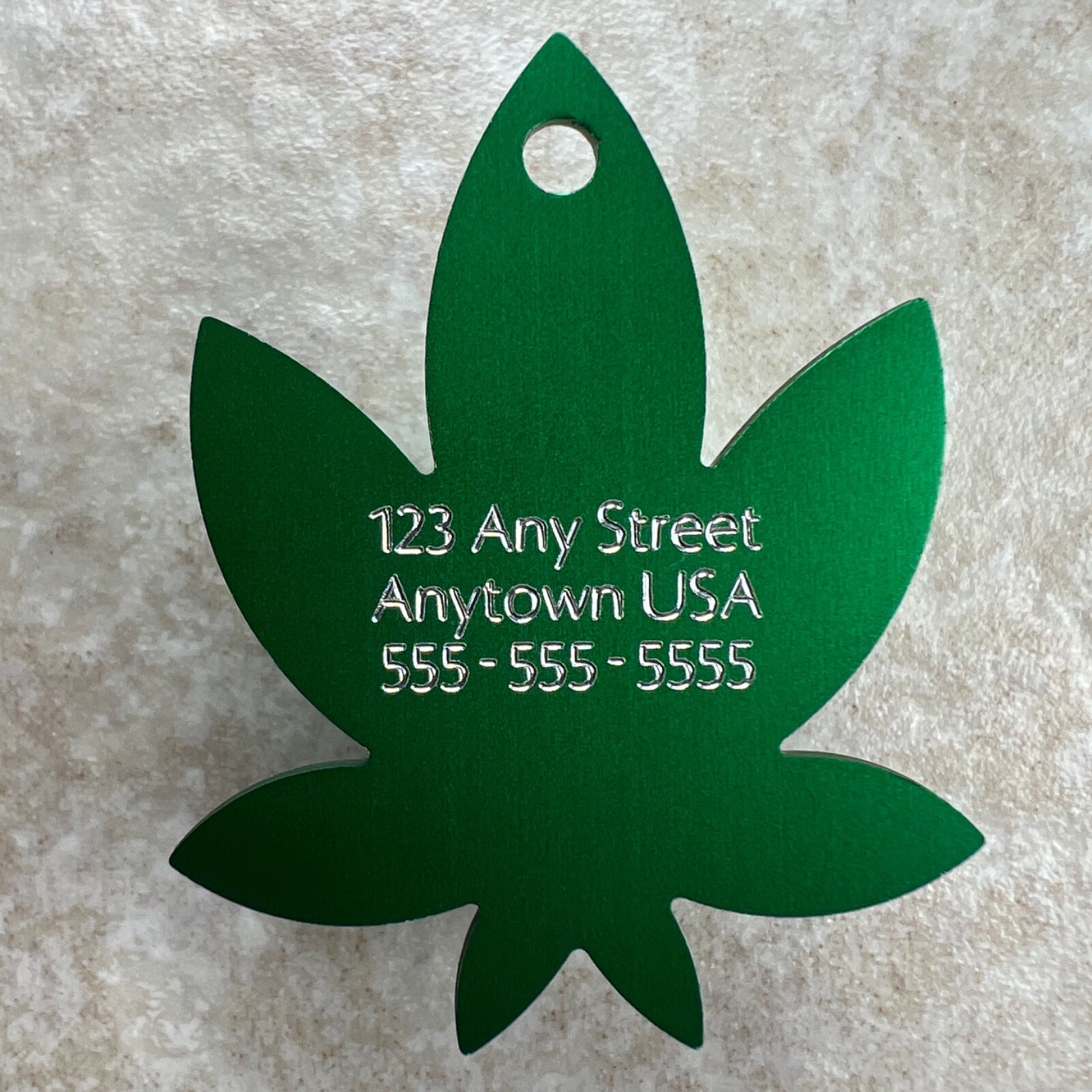 Custom Engraved Dog Tags Personalized Dog Collar Pet Tag Engraved LEAF TAG