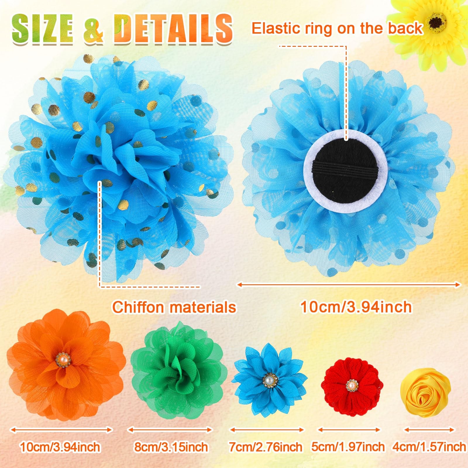 Hoteam 50 Pcs Dog approx. 1.57-3.94 Inches/ 4-10 cm in diameter, Multicolor