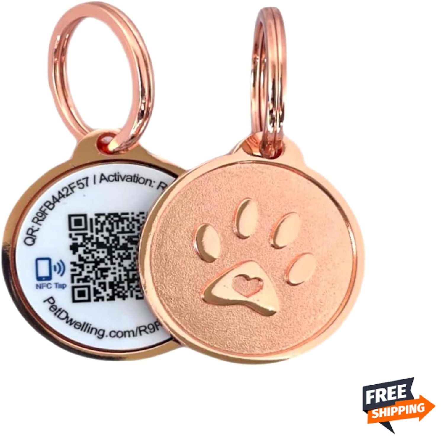 Smart QR + NFC Pet ID Tags for Dogs – Durable & Waterproof – Smart Pet Tags w…