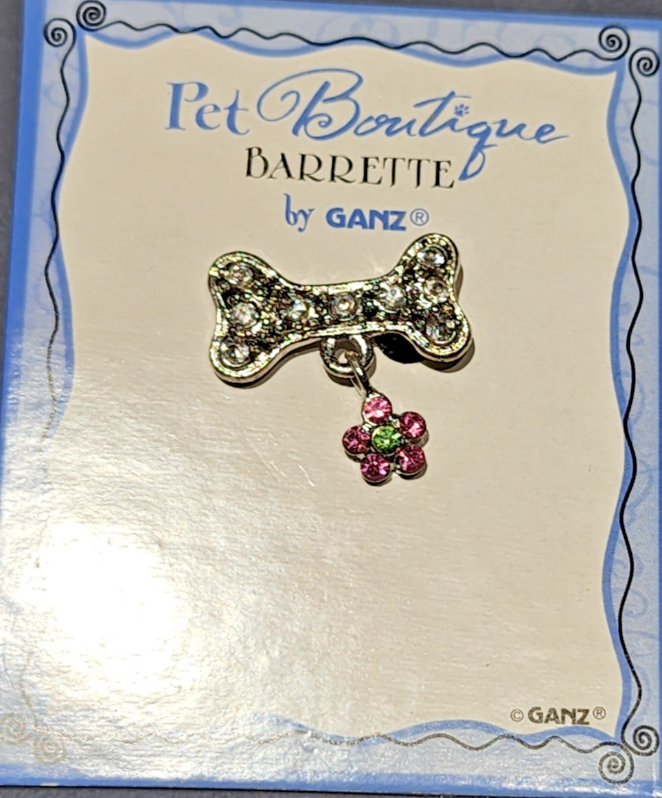 Pet Boutique Rhinestone 1″ Barrette by GANZ Love your Fur Baby 3 Pc Lot