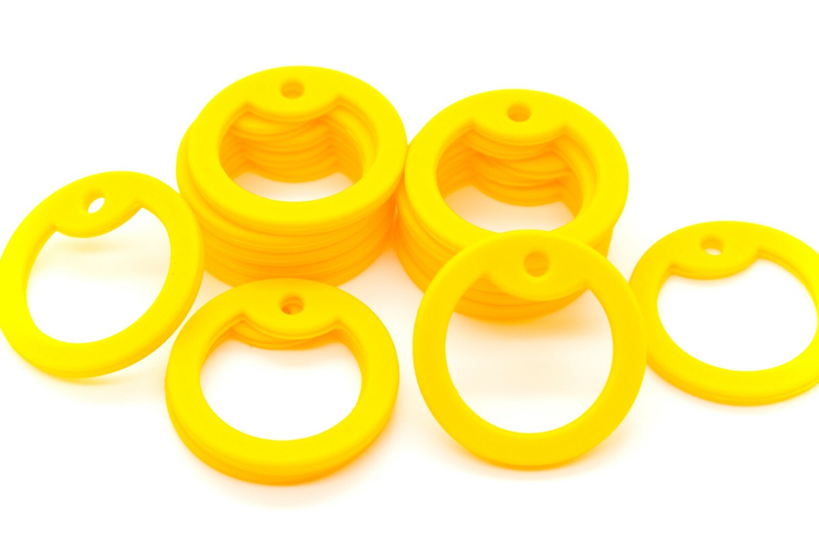 25 Pack Yellow Military Army Dog Tag Silencers Silicone Rubber ID Tag Covers
