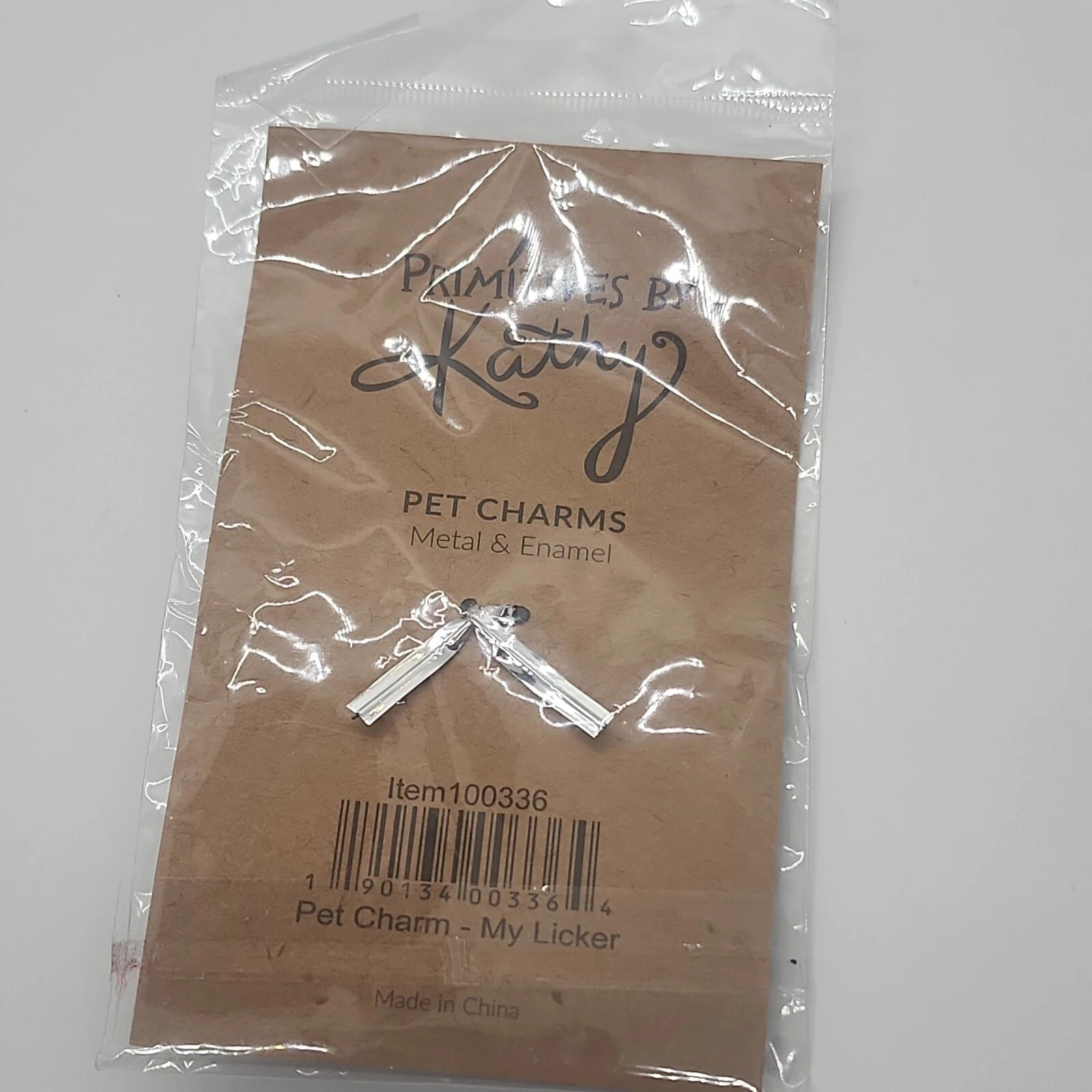 ST BERNARD DOG PET CHARM METAL ENAMEL TAG CAN’T HOLD MY LICKER LIQUOR