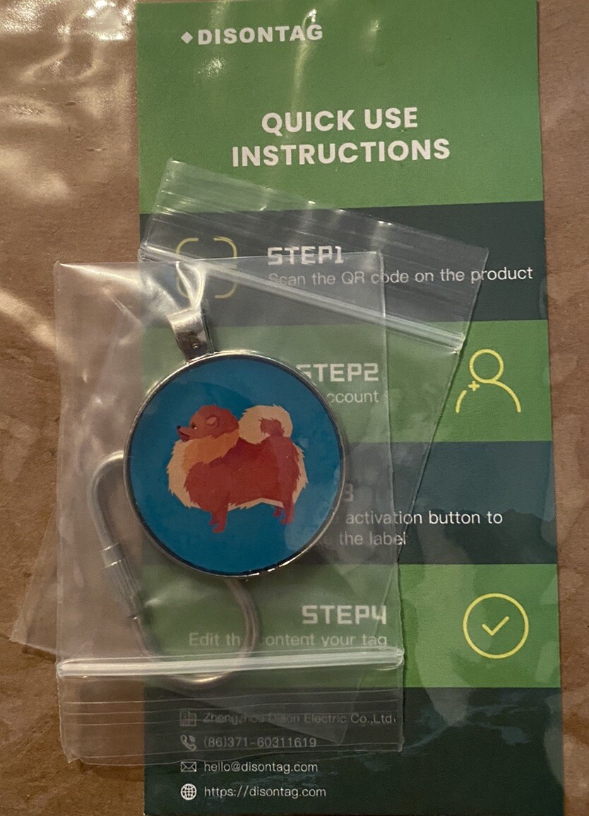 Pomeranian Dog Tag Zinc Alloy (Brand New)