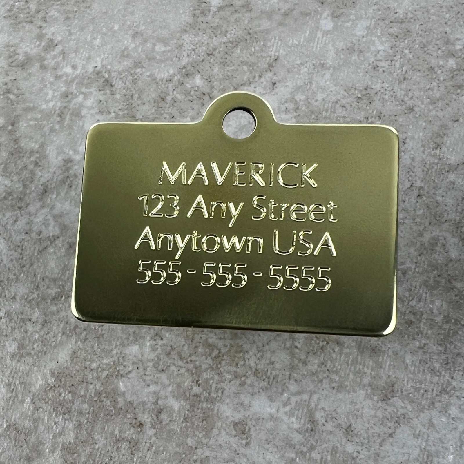 Custom Engraved Dog Tags Personalized Dog Collar Pet Tags BRASS SECRET AGENT