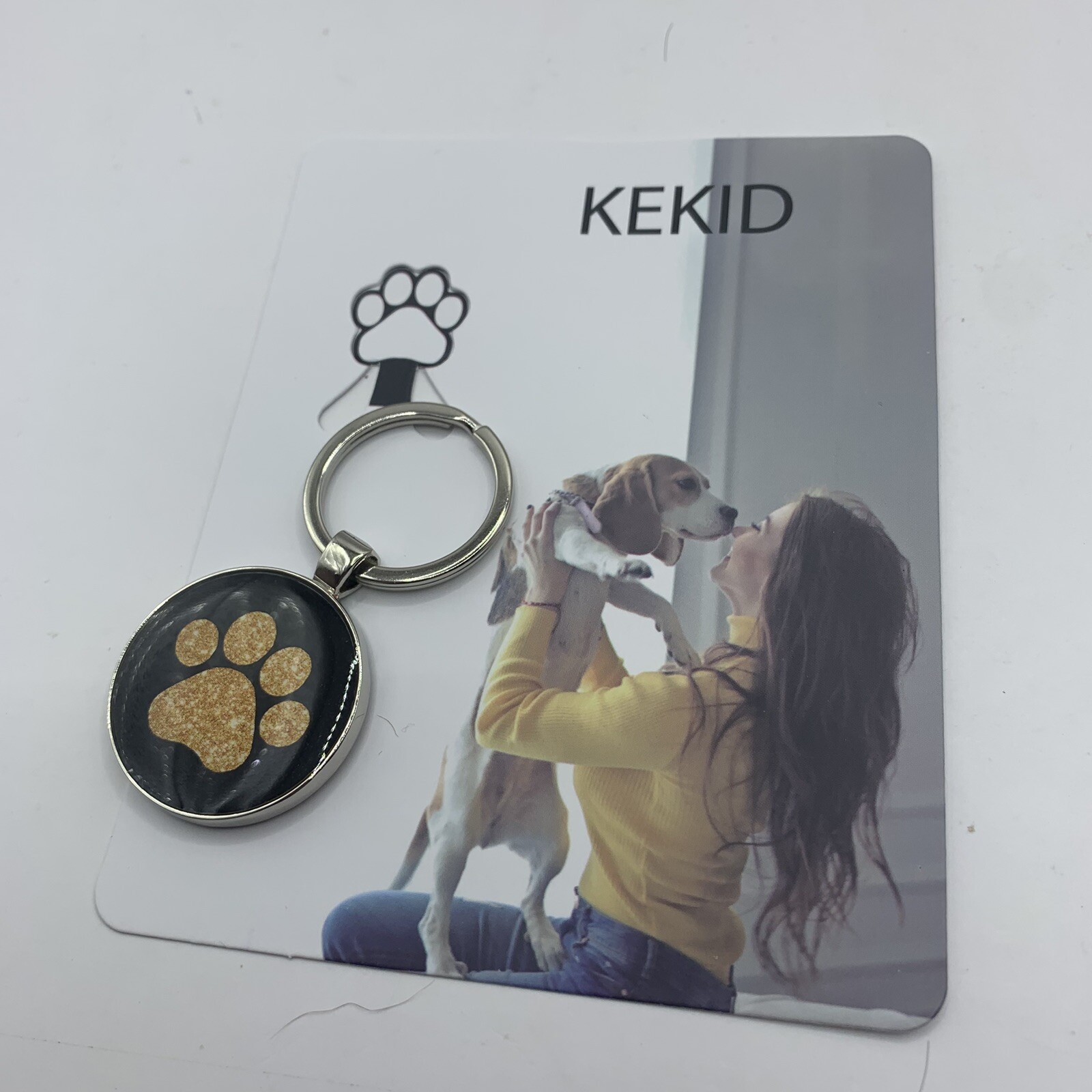 QR Code Dog Tag Pet Stainless Steel Bone Ring Activate Account KEKID NEW